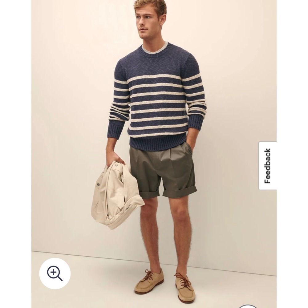 Brooks Brothers Chino Shorts Mens W38 Grey Pleated Advantage Chino Old Money